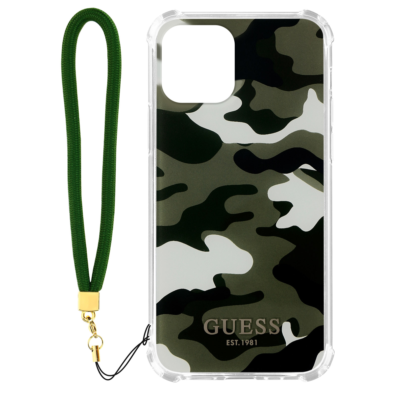 GUESS Camouflage Series, Max, Pro iPhone 12 Apple, Grün Backcover