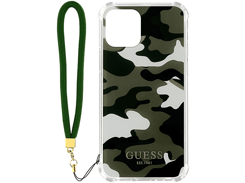 GUESS Camouflage Grün Series, Max, Apple, iPhone 12 Pro Backcover