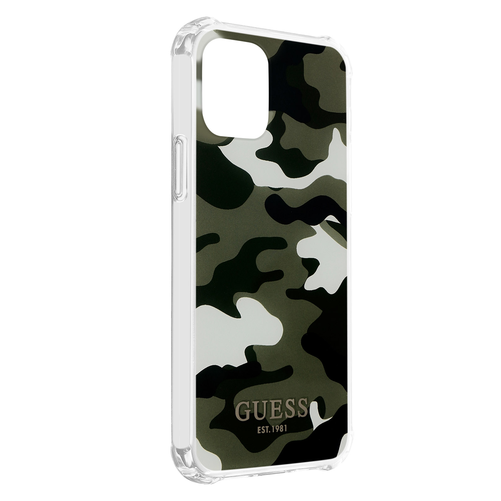 GUESS Camouflage Series, Max, iPhone Pro 12 Backcover, Grün Apple