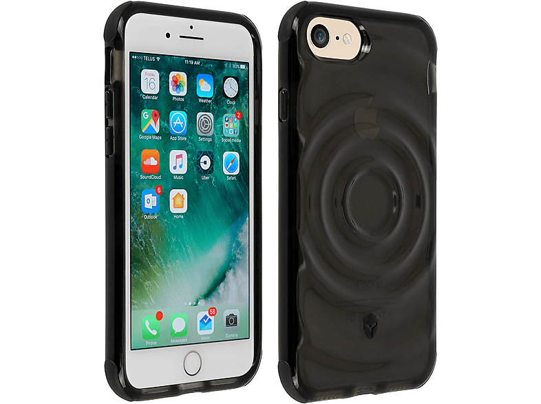 FORCE CASE Urban Series, Backcover, Schwarz Apple, iPhone SE 2022