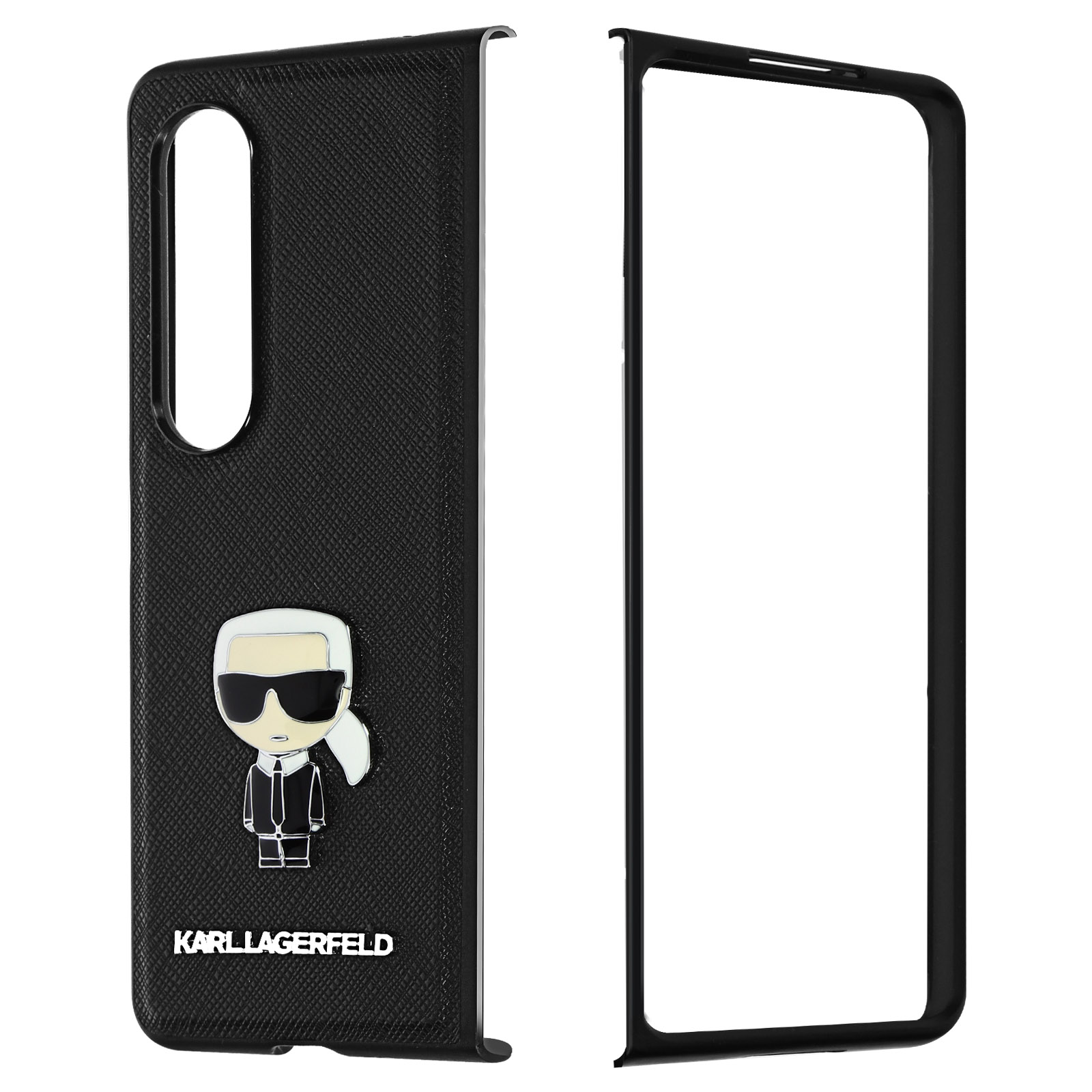 KARL LAGERFELD Ikonik Samsung, 4, Schwarz Galaxy Backcover, Fold Series, Z