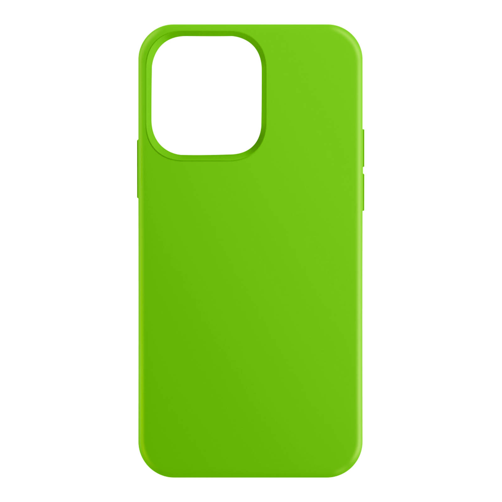 Une coque de téléphone vert vif.