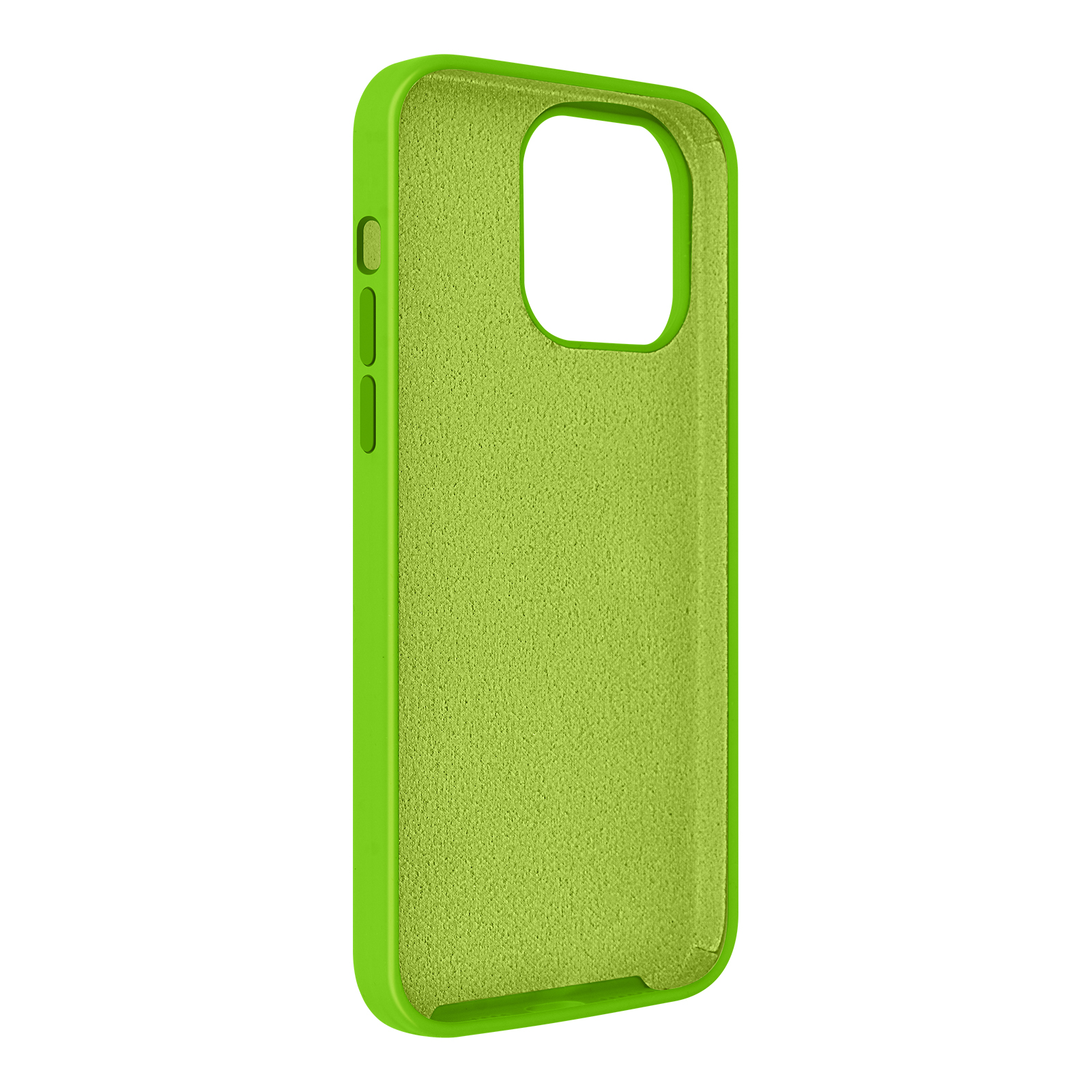 Groene telefoonhoes, geïsoleerd, toont de binnen- en buitenkant van de telefoon.
