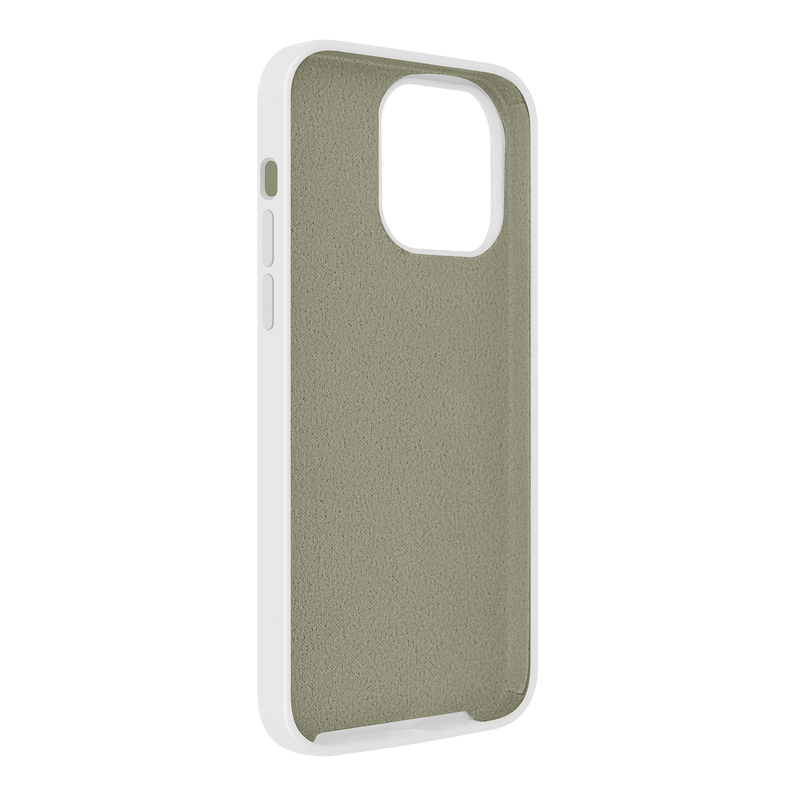 Telefoonhoes binnenkant, witte rand, groene binnenkant.