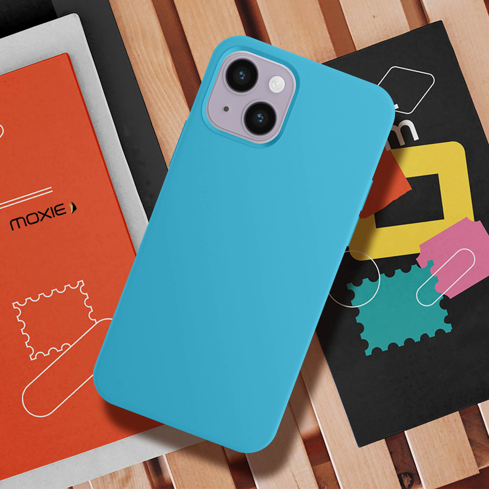 MOXIE BeFluo Series, Blau iPhone 14, Backcover, Apple