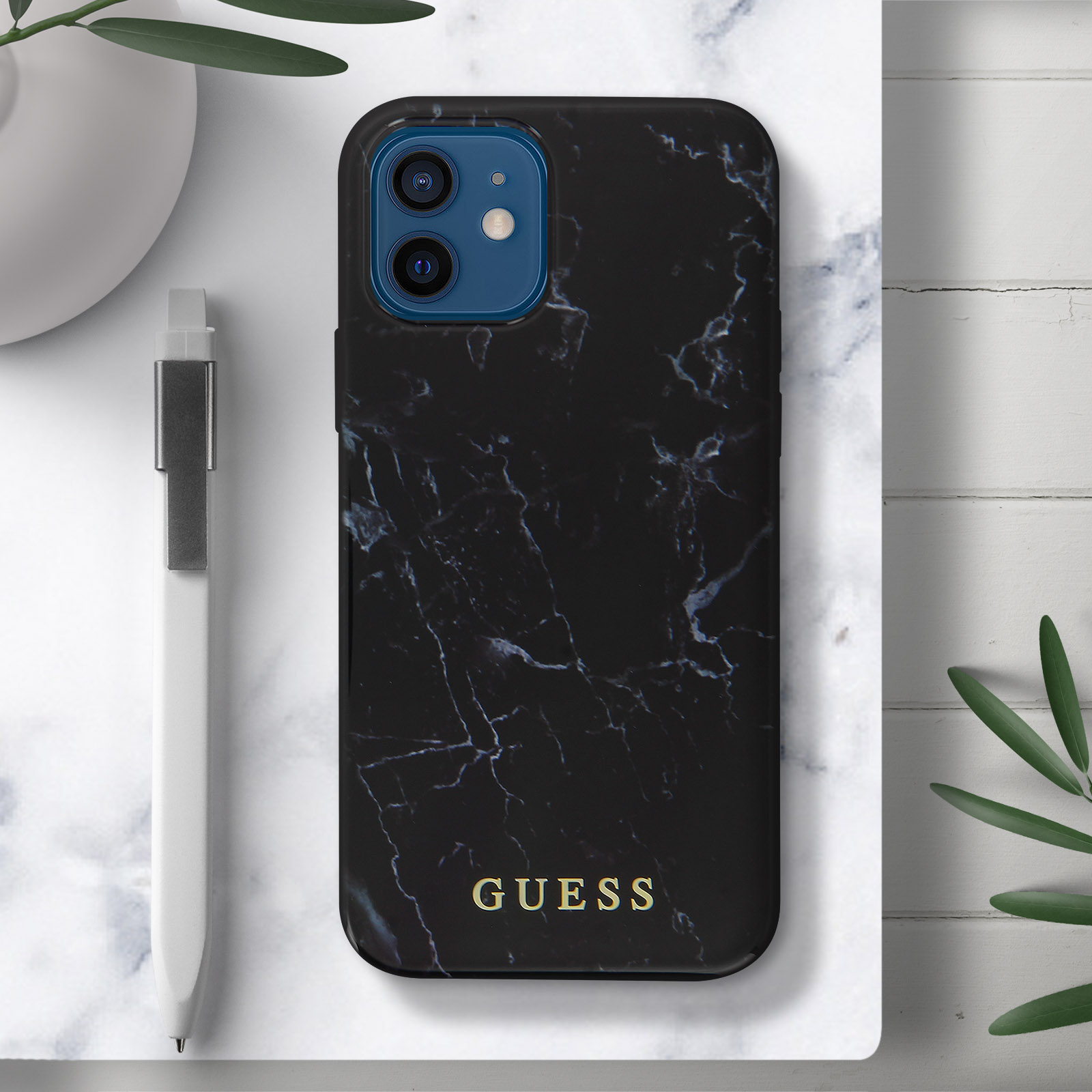 GUESS Stylish Series, Backcover, Mini, Schwarz 12 Apple, iPhone