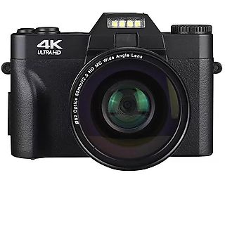 Cámara digital - FINE LIFE PRO cámara básica-Pantalla giratoria-64GB, 48 megapixel, Negro