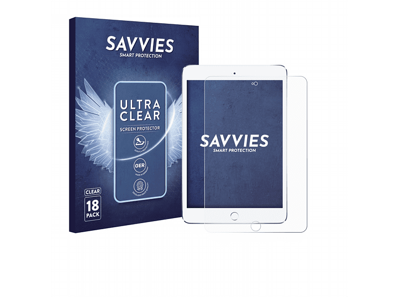 SAVVIES 18x Apple klare 4 2015) Mini iPad Schutzfolie(für