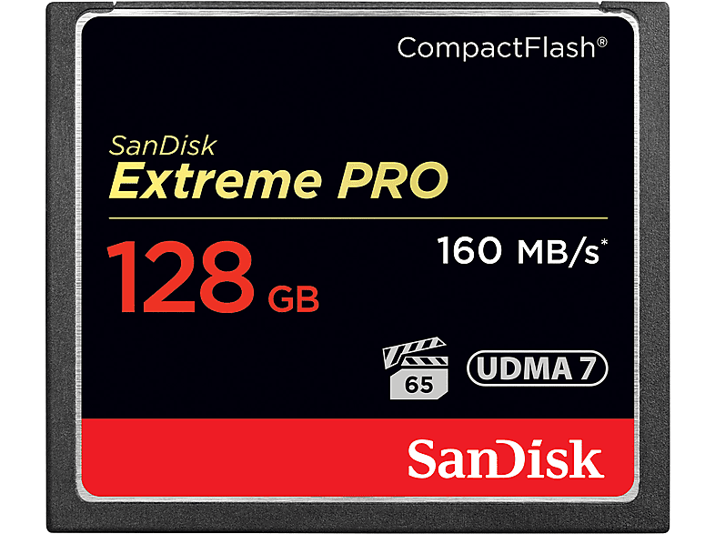 SANDISK SDCFXPS-128G-X46 CF EXTR.PRO 128GB, Compact Flash Speicherkarte, 128 GB, 160 MB/s