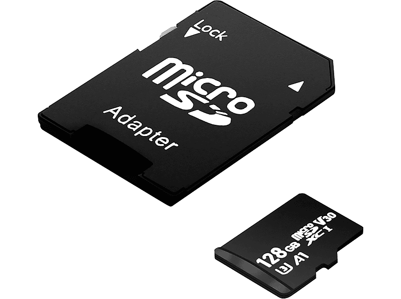 AVIZAR 128GB Micro-SD-Karte + Adapter Speicherkarten Schwarz | home