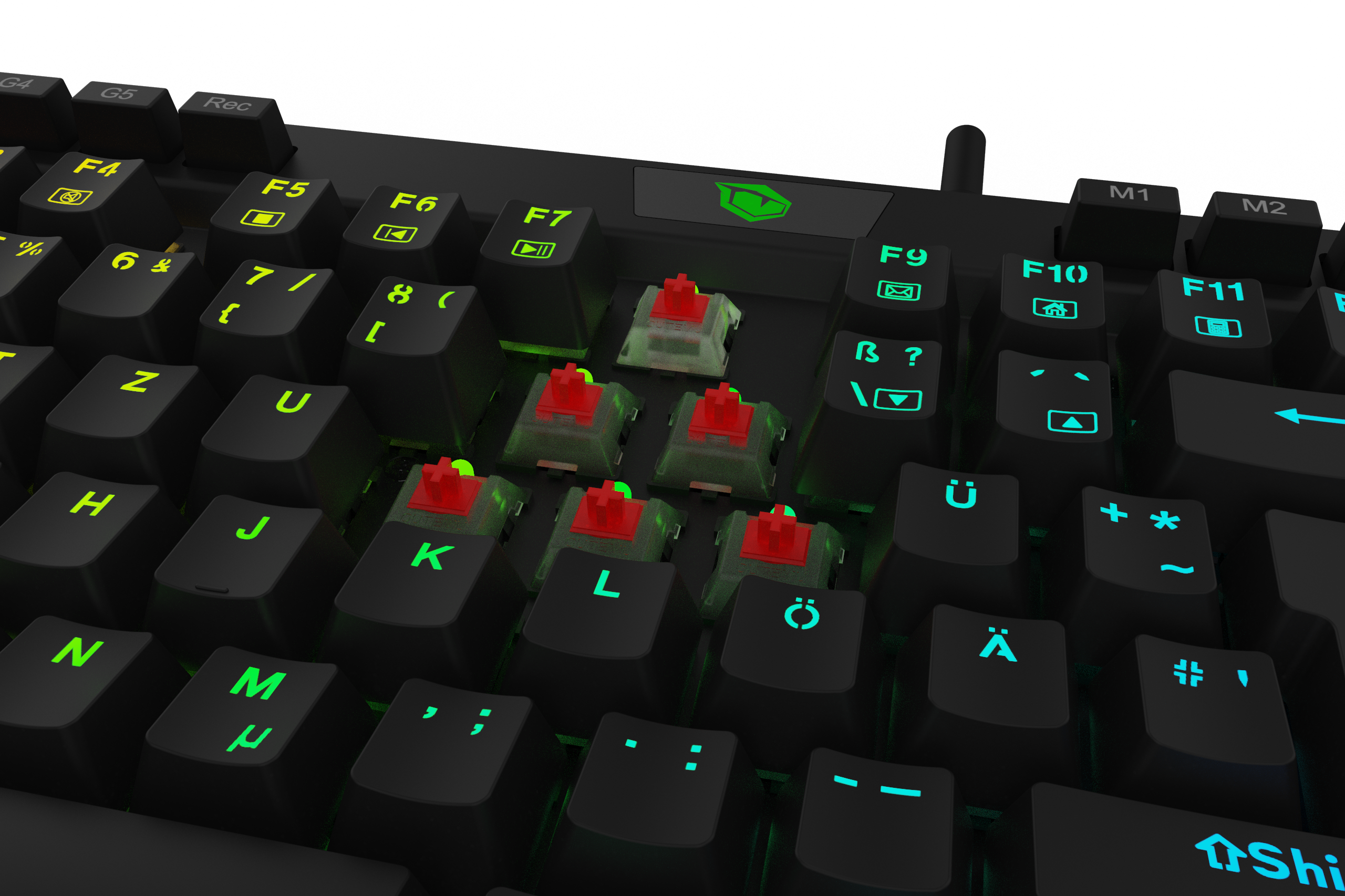 K3, Outemu Gaming Tastatur, Red PUSAT Mechanisch,