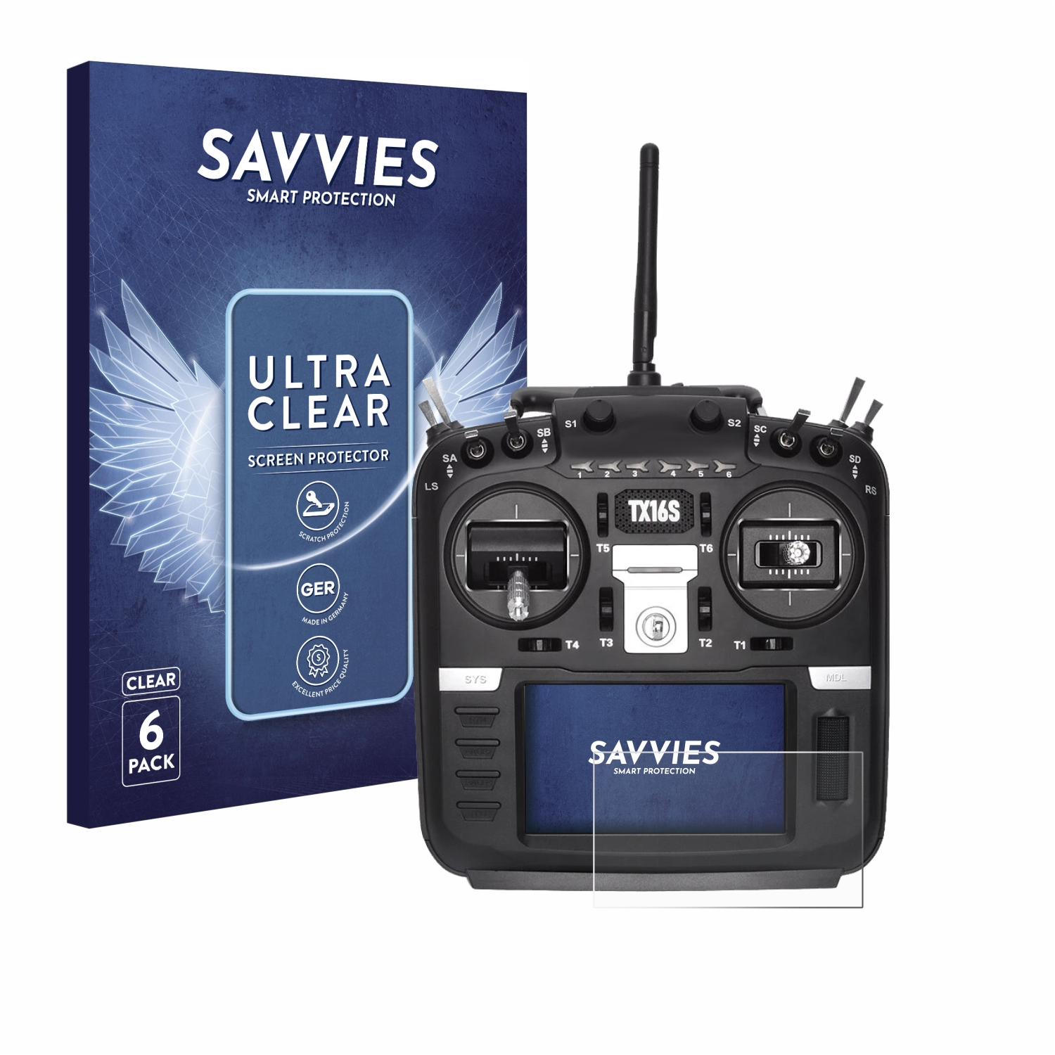 SAVVIES 6x klare Radiomaster TX16S) Schutzfolie(für