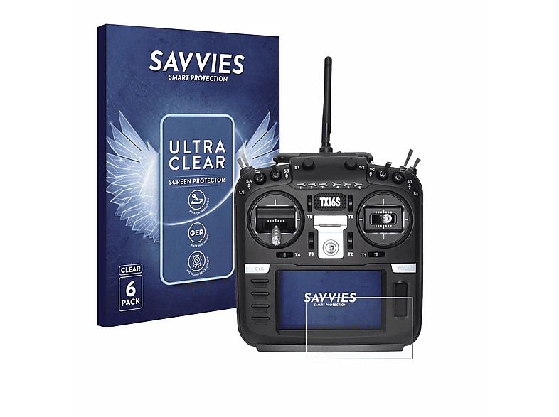 SAVVIES 6x klare Radiomaster TX16S) Schutzfolie(für