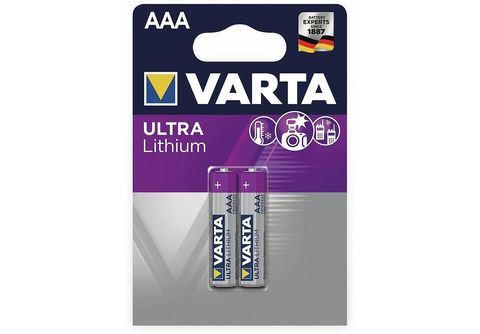 PILAS - VARTA Pila Ultra Lithium AAA 1,5V (blíster de 2 pilas)