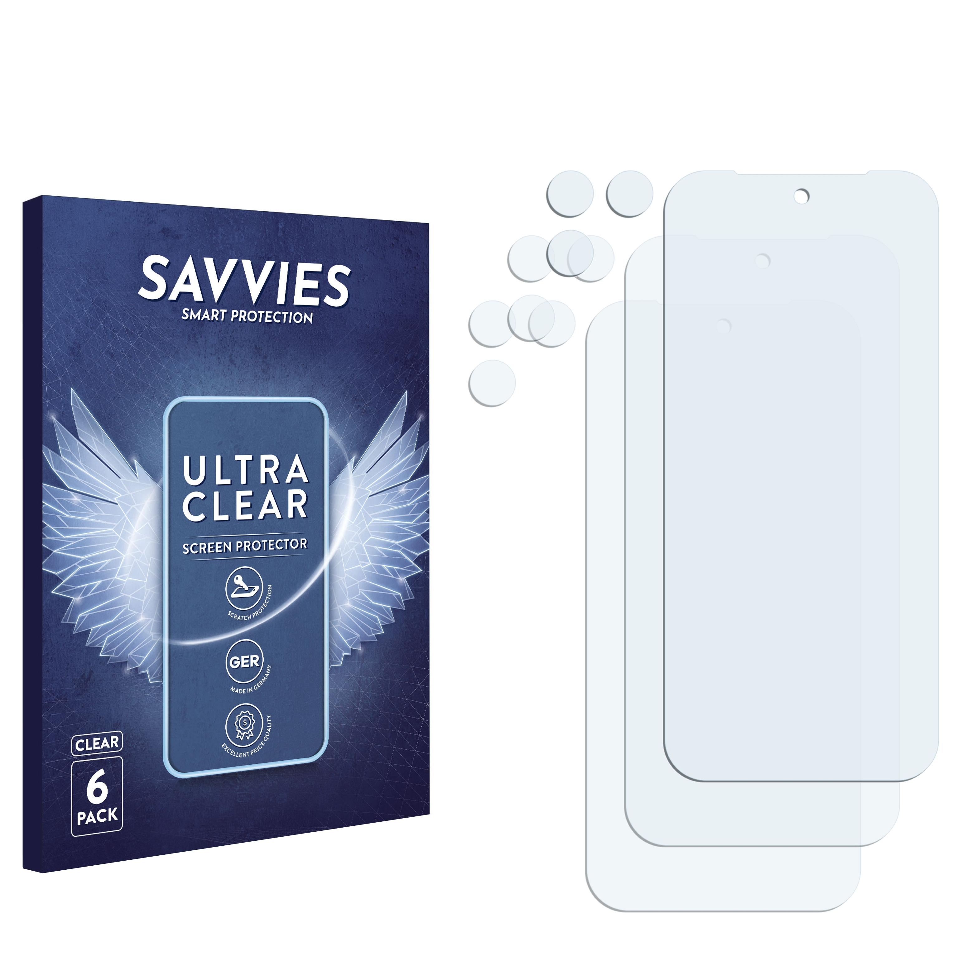 SAVVIES klare 6x Schutzfolie(für 5) Fairphone