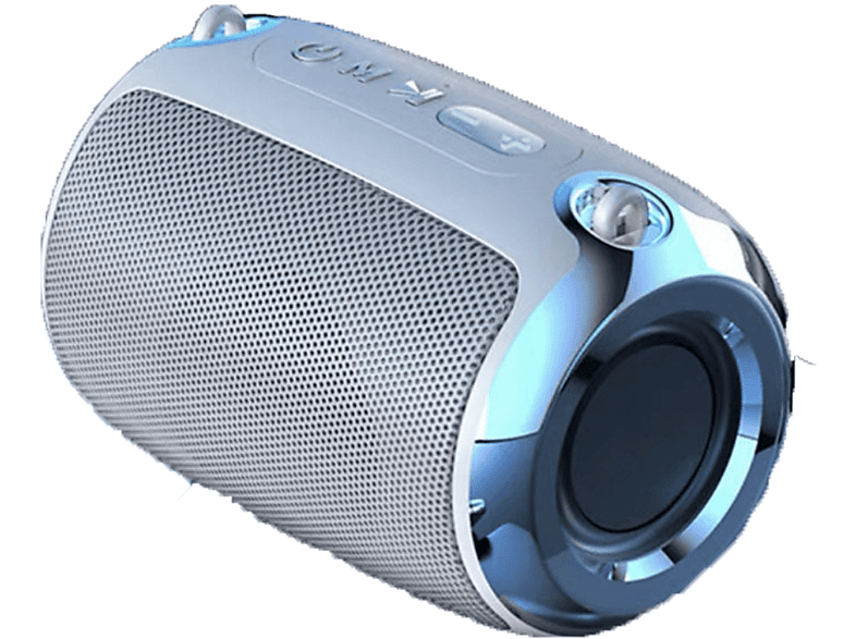 Steel Bluetooth-Lautsprecher, Small BYTELIKE Duty Weiß Tragbarer Wireless Plug-in Heavy Outdoor Cannon Subwoofer Bluetooth-Lautsprecher