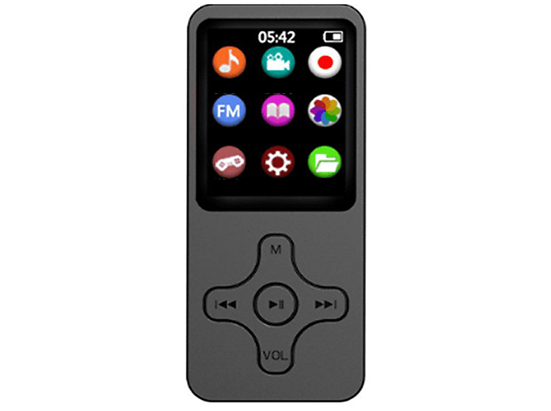 schwarz) Englisch Personalisiertes (64 MP3-Spieler Spieler MP3/MP4 Kreuz Walkman Spieler Student BYTELIKE Bluetooth Sport GB,
