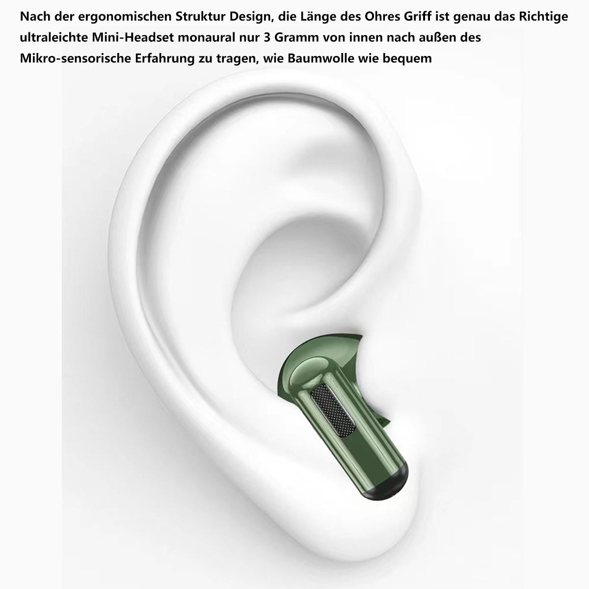 BYTELIKE True Wireless Bluetooth Retro Stereo Bluetooth In-Ear Wireless Headset, Orange In-ear Headset Bluetooth-Kopfhörer