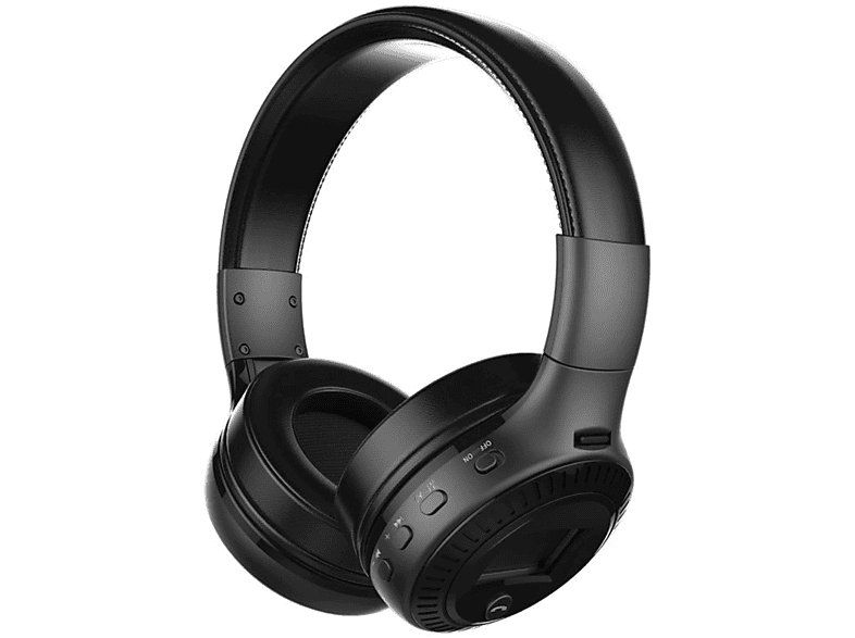 Handy-Headset, Bluetooth-Headset Headset BYTELIKE Kopfhörer Steckkarte schwarz Over-ear drahtloses Computer