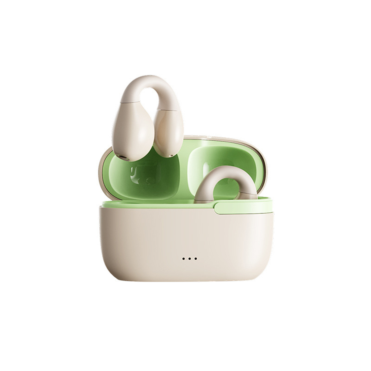 Bluetooth Open-ear drahtloses Bluetooth-Headset Headset, BYTELIKE Echtes Ohrclip-Typ Musiksprechendes grau Bluetooth-Kopfhörer