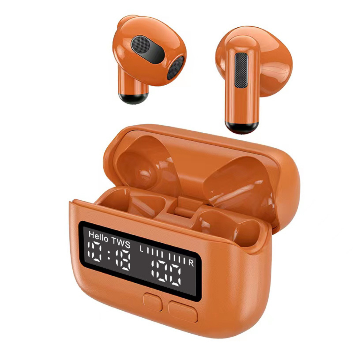 BYTELIKE True Wireless Retro Headset Headset, Orange Wireless Stereo Bluetooth In-ear In-Ear Bluetooth-Kopfhörer Bluetooth