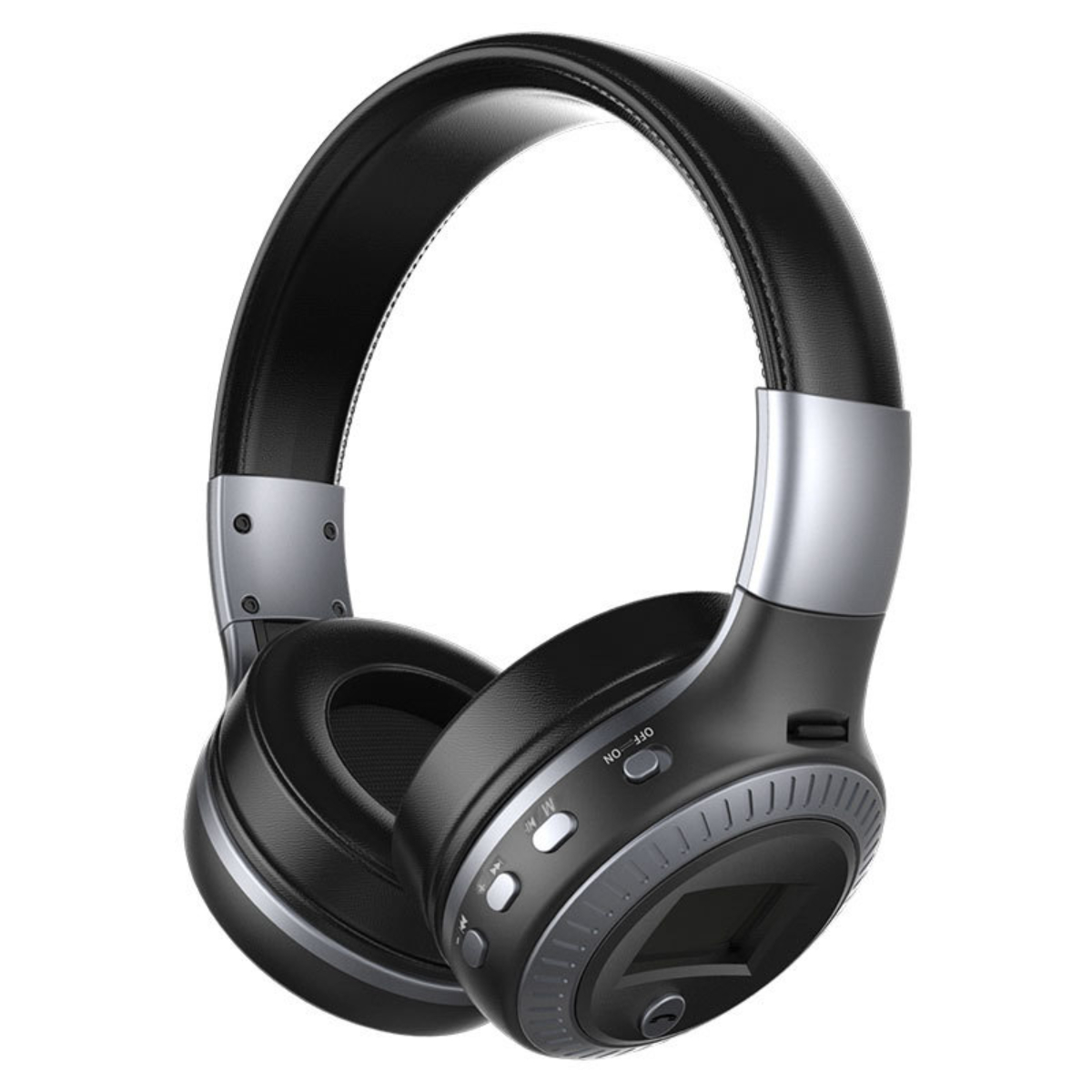 BYTELIKE Headset drahtloses Bluetooth-Headset Steckkarte Over-ear Handy-Headset, Computer grau Kopfhörer