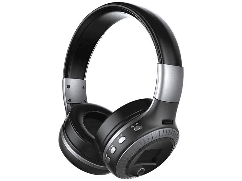BYTELIKE Headset drahtloses Bluetooth-Headset Steckkarte Computer Handy-Headset, Over-ear Kopfhörer grau