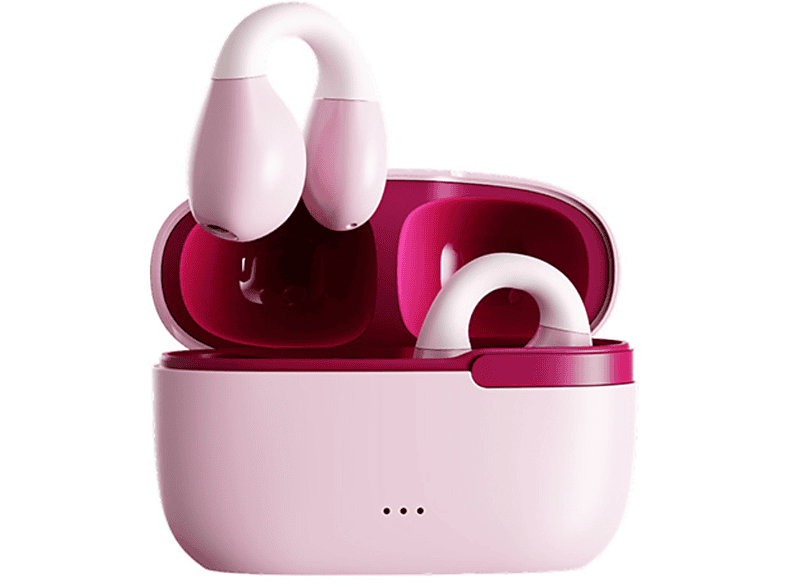 BYTELIKE Echtes drahtloses Bluetooth-Headset Ohrclip-Typ Musiksprechendes Headset, Open-ear Bluetooth-Kopfhörer Bluetooth rosa
