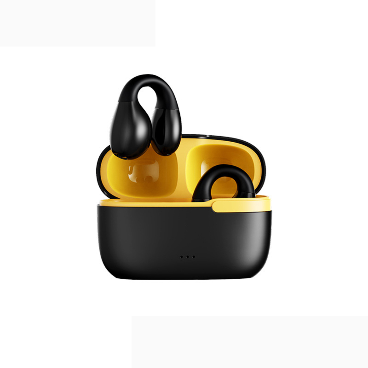 BYTELIKE Echtes drahtloses Bluetooth-Headset Ohrclip-Typ schwarz Open-ear Bluetooth-Kopfhörer Headset, Musiksprechendes Bluetooth