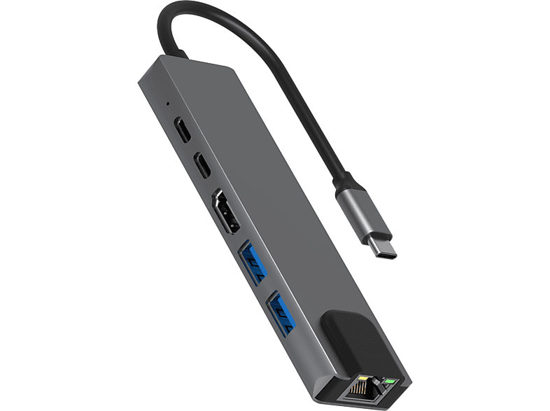 ROLIO 4K HDMI Ethernet, Hub, Grau Space USB-C