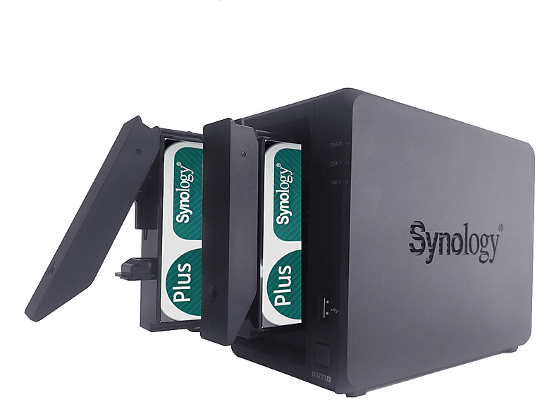 SYNOLOGY DS723+(6G SYN original) total 12TB mit 2x Festplatte Synology 6TB HAT Plus, 6GB DDR4 ECC 12 TB 3,5 Zoll intern