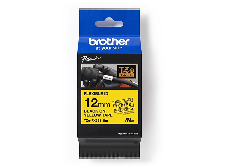 BROTHER Brother Original Nicht P-Touch gelb auf Schriftband Farbband (TZE-FX631) verfügbar schwarz