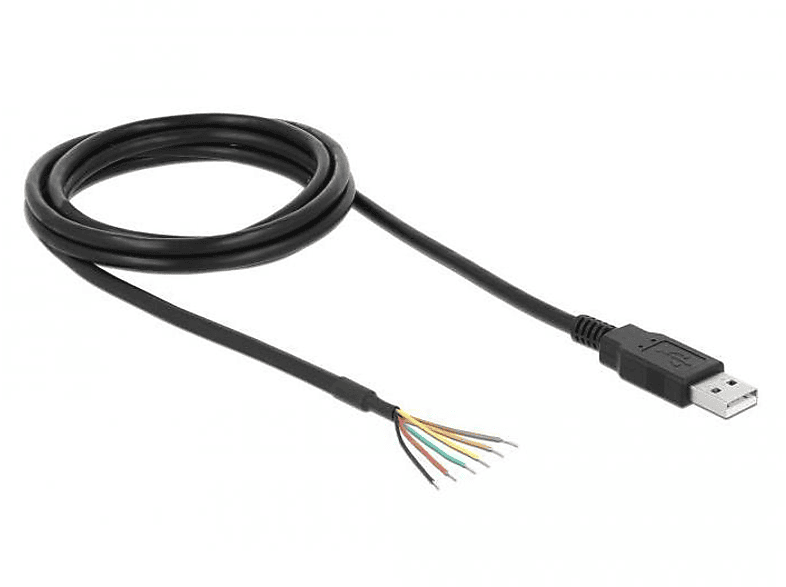 DELOCK 83116 Serielles Kabel (RS232), Schwarz