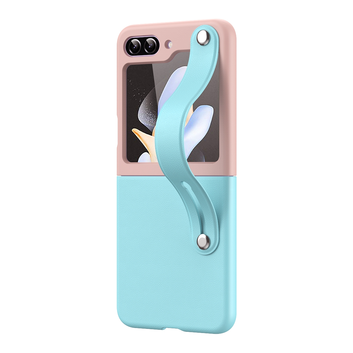 Robustes WIGENTO Z Kunststoff Case / Flip5, Rosa Samsung, zweifarbig, Galaxy Blau Handy Backcover,
