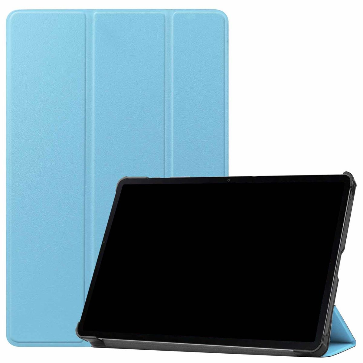 Cover Kunstleder, Wake WIGENTO UP Sleep & Full Tablethülle / Samsung Hellblau Smart für Cover Kunststoff / Silikon 3folt aufstellbar