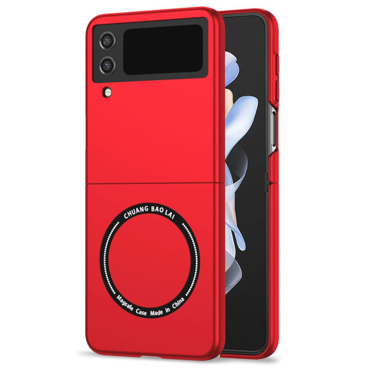 Magsafe Rot Galaxy Backcover, Z Samsung, 5G, Hülle, PC Flip4 WIGENTO Magnet Design