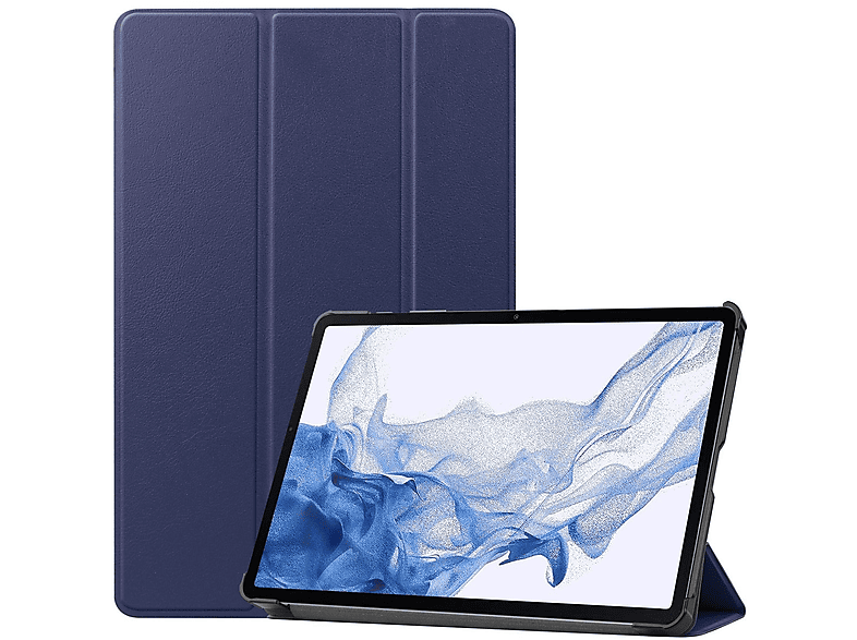 WIGENTO 3folt Wake Kunstleder, Samsung Smart Kunststoff Cover Tablethülle Full Cover Sleep UP aufstellbar / / für Dunkelblau Silikon 