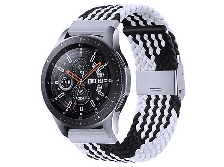WIGENTO Gewebtes Nylon Armband, Ersatzarmband, 47 44 Samsung, 43 / Watch Classic 1 Watch 4 5 mm 46 / 42 5 Galaxy 40 mm 6 Muster / / 6 4 Pro 45mm / Watch / mm