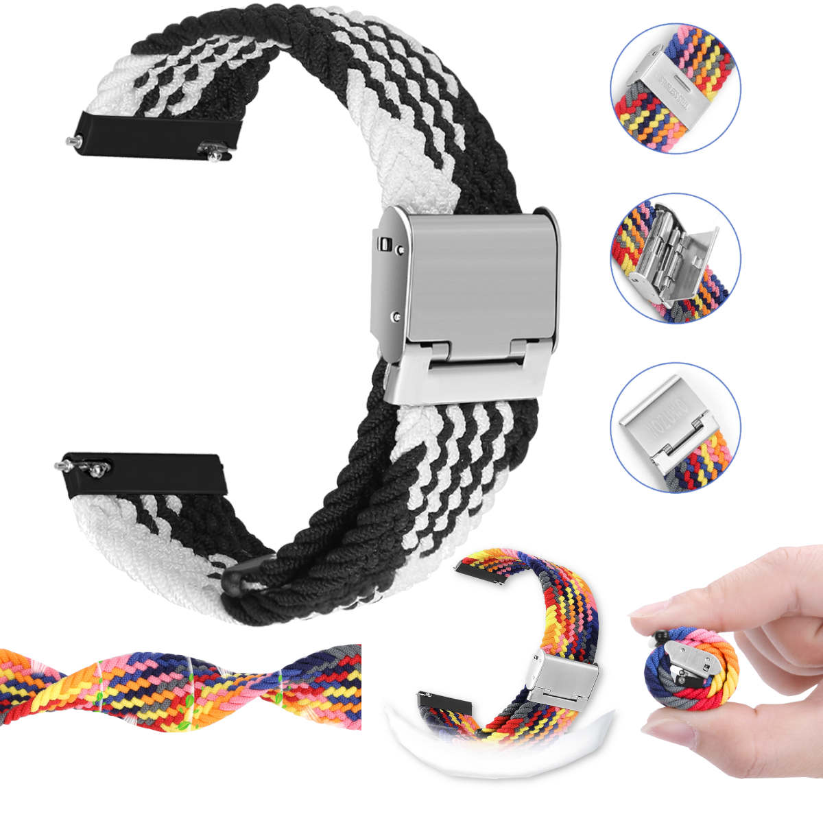 47 Gewebtes 43 46 Armband, mm, / 42 6 Watch 5 Muster / Samsung, 1 WIGENTO mm 45mm / Watch 4 Galaxy / 4 5 Pro mm Ersatzarmband, / 40 Nylon / 6 Watch Classic 44