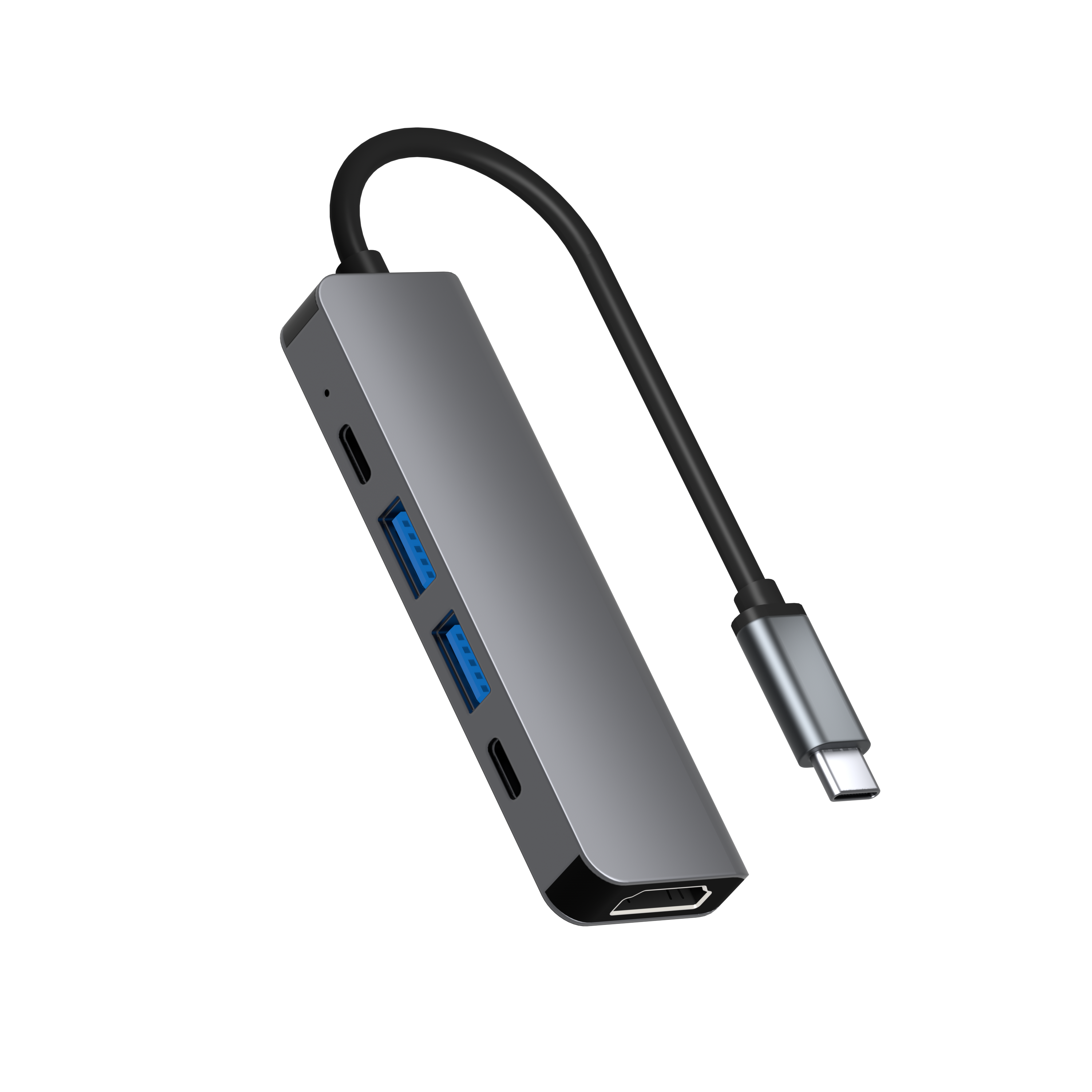 Universal, USB-C 4K Hub, ROLIO HDMI Grau Space