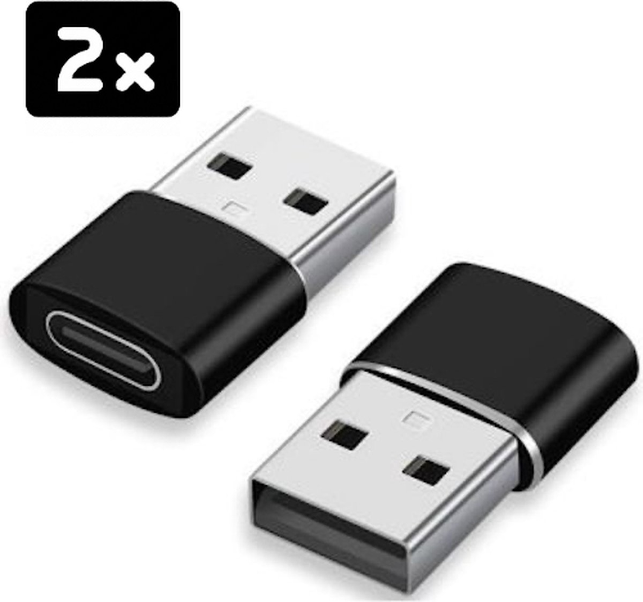 ROLIO adapter A 2x USB USB zu C Adapter, Schwarz
