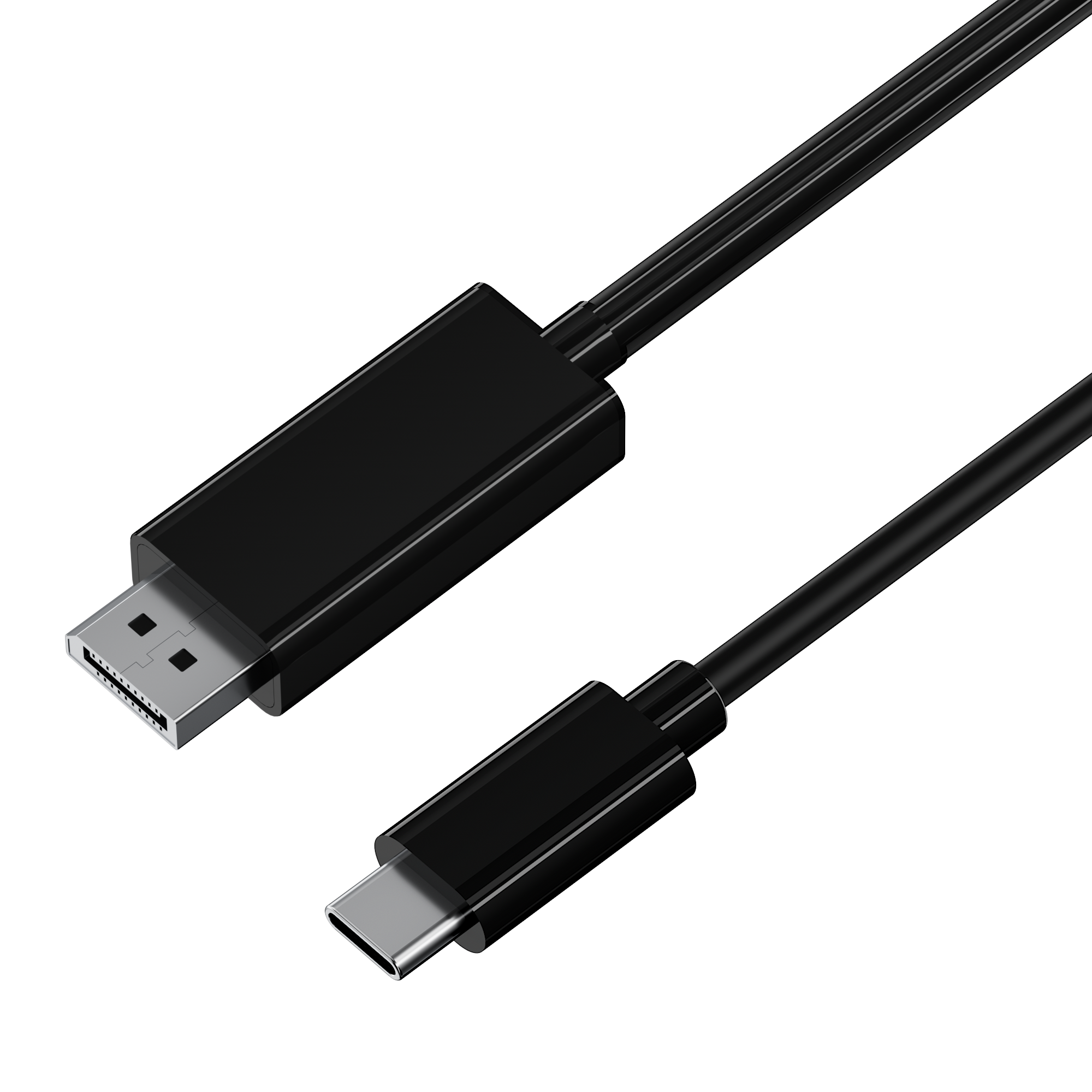 kabel Schwarz USB kabel, USB-C meter ROLIO 1 zu DisplayPort