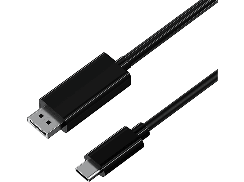 USB ROLIO meter DisplayPort kabel, kabel Schwarz USB-C zu 1.8