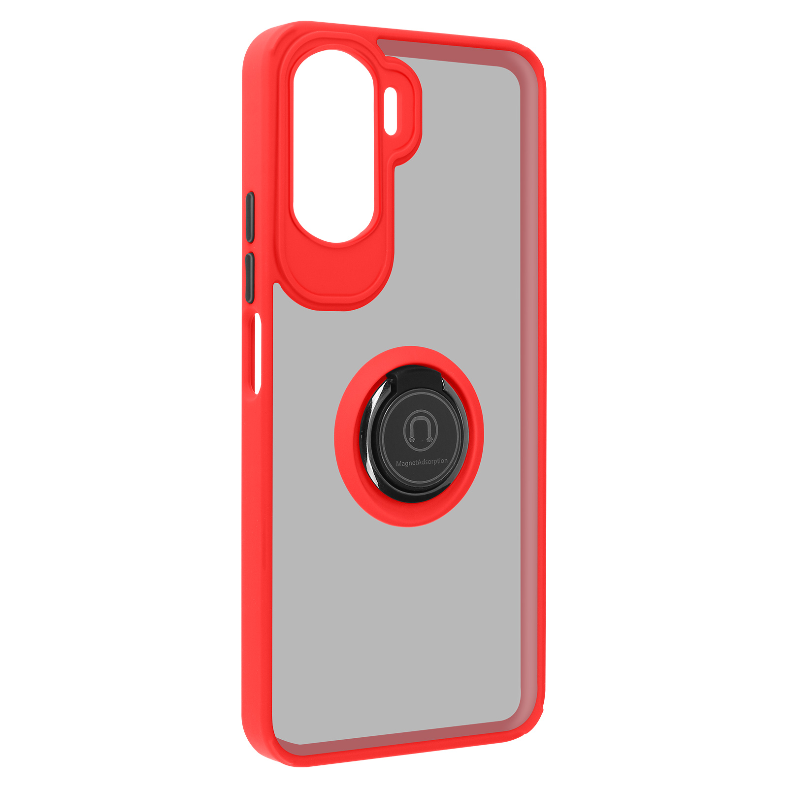YKNIUFLY Custodia per Xiaomi Redmi Note 13 4G Cover, Robusto, Resistente Alle Cadute, Con Supporto ad Anello, Cover Protection per Xiaomi Redmi Note 13 4G.(Rosso