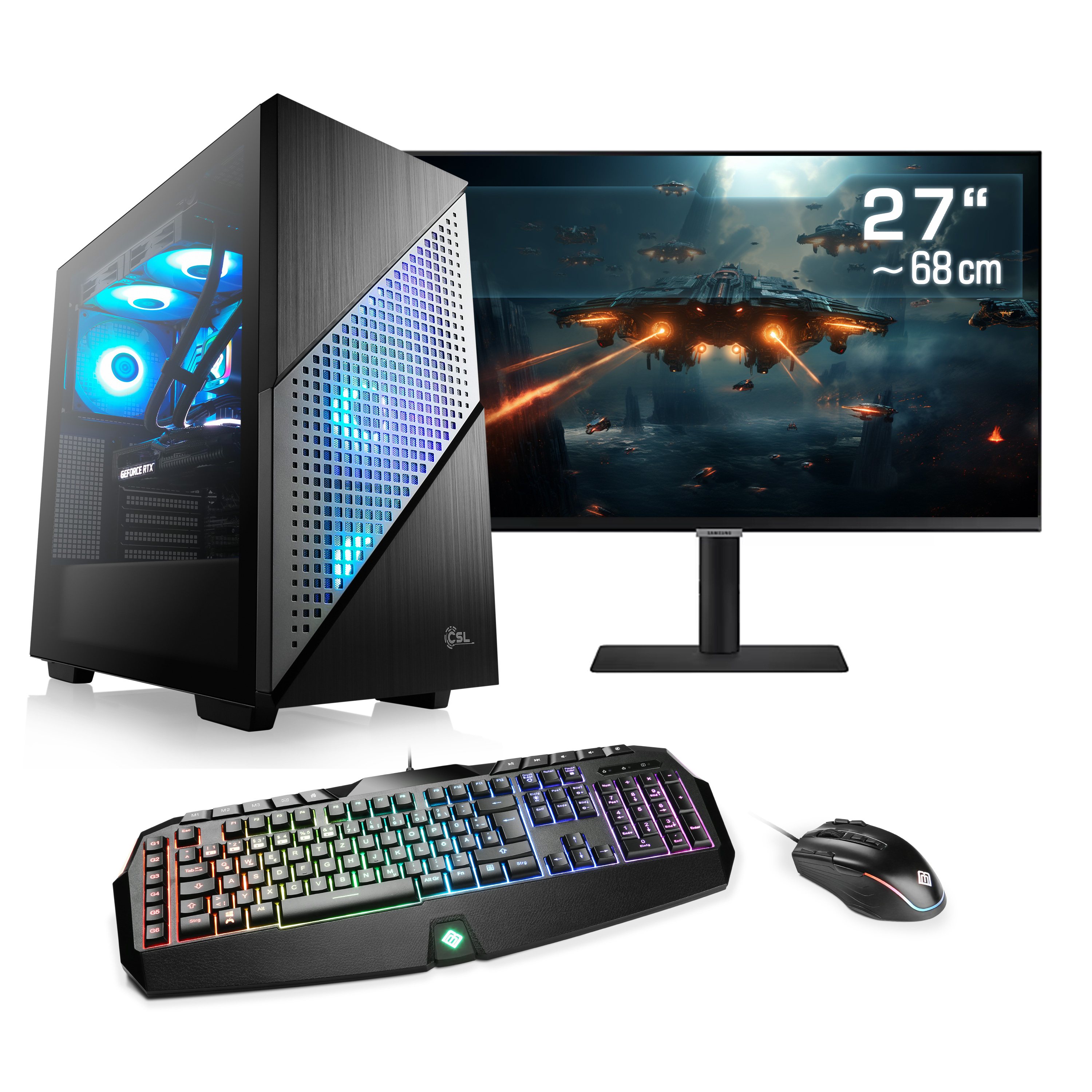 CSL Gaming GB M10210H, PC 7800X3D GB Prozessor, mit PC 1000 SSD, Gaming RAM, GB 32 12