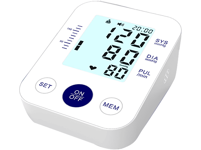 Blutdruckmessgerät Oberarm-Blutdruckmessgerät Automatische Sphygmomanometer BYTELIKE Stimme Oberarm Messinstrument