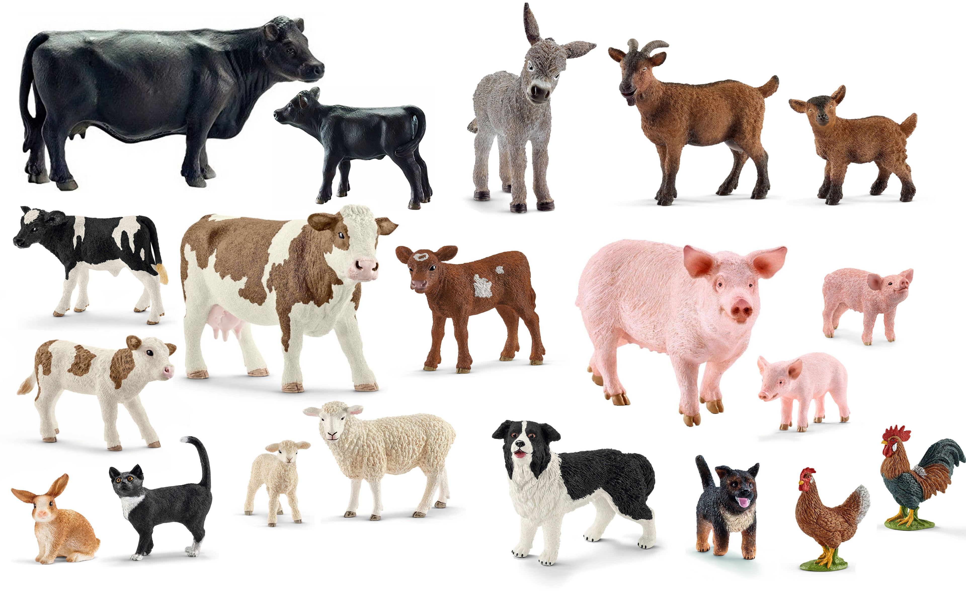 SCHLEICH Bauernhof-Set mit 20 Spielfiguren Tieren