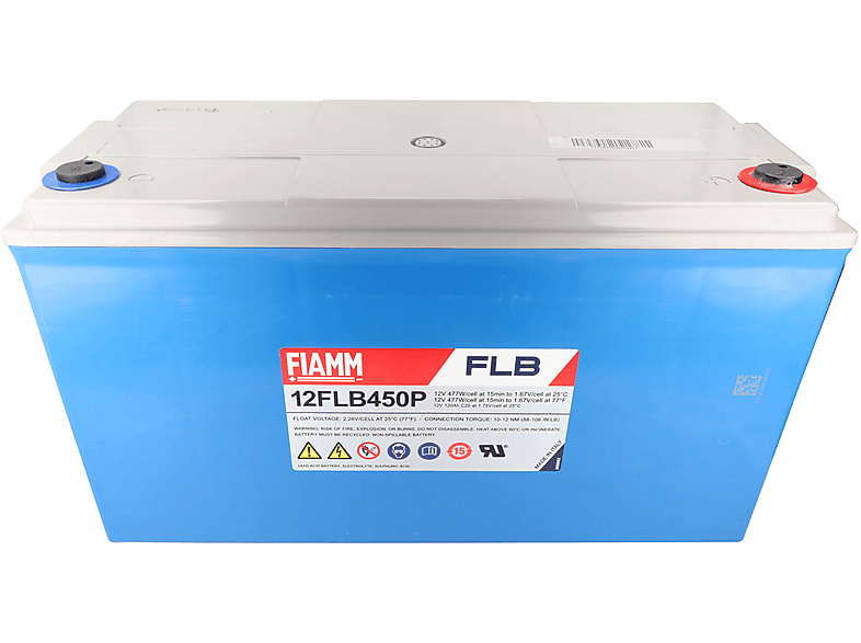 FIAMM Fiamm Highlite 12FLB450 P, Blei Akku mit M8 Schraubanschluss 12V, 115000mAh, 7171810630500211 Pb - Blei Bleiakku, 115000 mAh