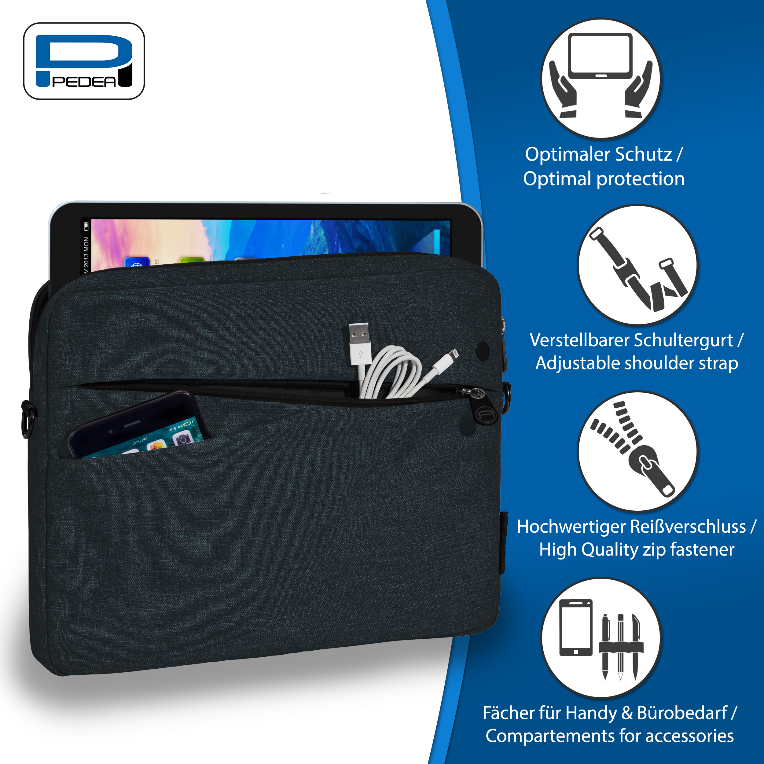 Universal Anthrazit/Schwarz Tablet-Tasche (32,8 für cm) 12,9 \