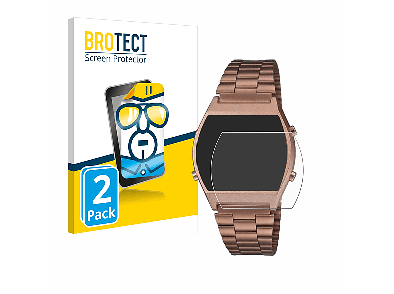 BROTECT 2x klare Schutzfolie(für Casio Retro B640WCG)